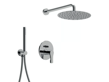 EGO - F5713KB-25X - Single handle shower set with diverter with overhead shower by Rubinetteria Giulini - view 3